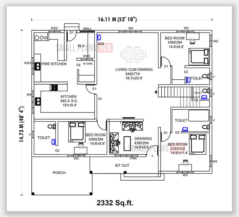 Kerala Style Two Y House Plans